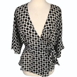 Kenar blouse peplum,wrap blouse 6 sheer circle